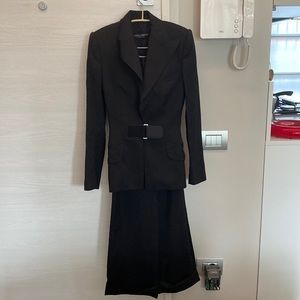 Woman black pinstripe suits (jacket and pants) D&G , black, sizeS